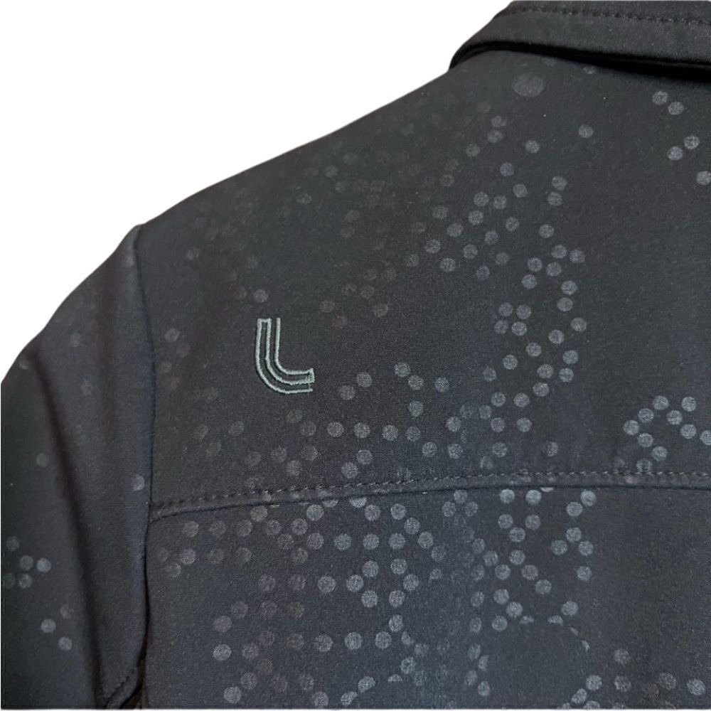 Lolë patterned black full zip jacket. Size small - Picture 14 of 16